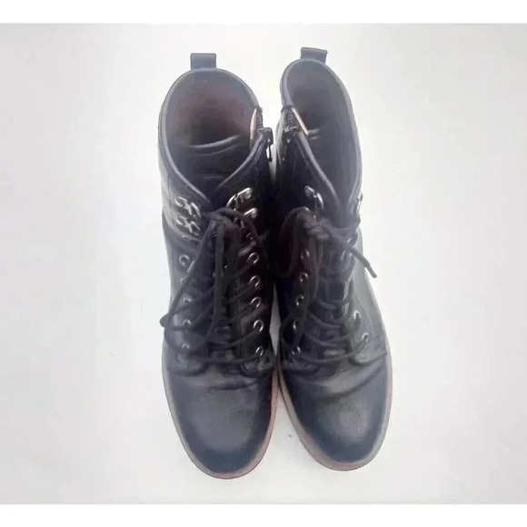 Indigo Rd. Womens Ankle Booties Black Block Heels Round Toe Side Zip Lace Up 8 M - Picture 7 of 9